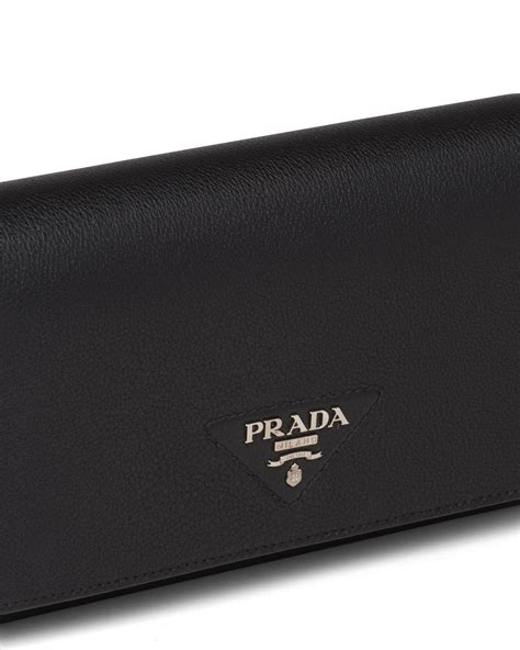 prada saddle leather wallet|Prada wallet price list.